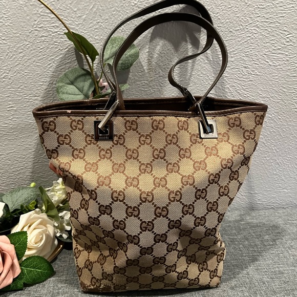 GUCCI CANVAS SIGNATURE MINI SHOPPER TOTE - Picture 7 of 12
